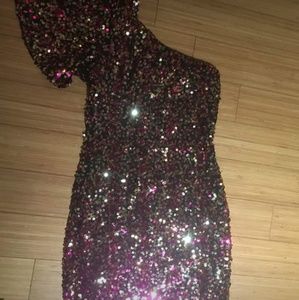 Sequined mini dress